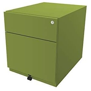 BISLEY Rolcontainer Note met handgreep, 1 universele lade, 1 HR-lade, metaal, 604 groen, 56,5 x 42 x 49,5 cm