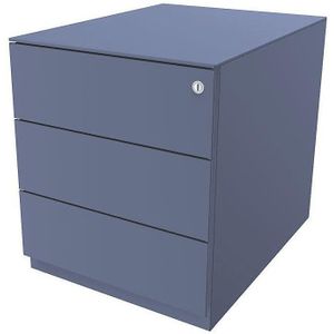 BISLEY Verrijdbaar ladeblok Note™, met 3 universele laden, h x b x d = 502 x 420 x 565 mm, met greeplijst en top, blauw