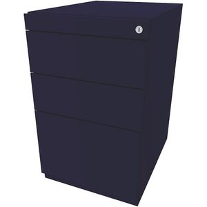 BISLEY Staand ladeblok Note™, met 2 universele laden, 1 hangmappenlade, zonder top, diepte 565 mm, oxfordblauw