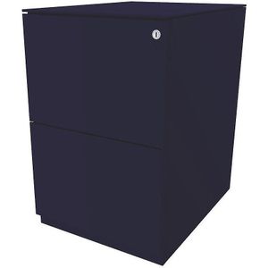 BISLEY Verrijdbaar ladeblok Note™, met 2 hangmappenladen, h x b = 652 x 420 mm, met top, oxfordblauw