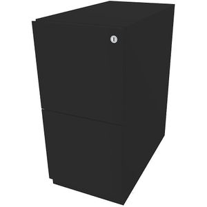 BISLEY Verrijdbaar ladeblok Note™, met 2 hangmappenladen, h x b = 645 x 300 mm, zwart