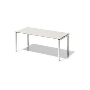 Schreibtisch Cito BxTxH 180x80x65-85cm grauwei&#223; Gestell verkehrswei&#223;