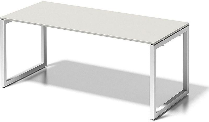 Bisley Schreibtisch Cito BxTxH 180x80x74cm grauweiß Gestell verkehrswe
