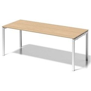 BISLEY Cito Schreibtisch ahorn, verkehrsweiß rechteckig, 4-Fuß-Gestell weiß 200,0 x 80,0 cm