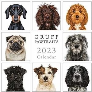 Wandkalenders 2023 door Portico Designs (Gruff Pawtraits Square Calendar)