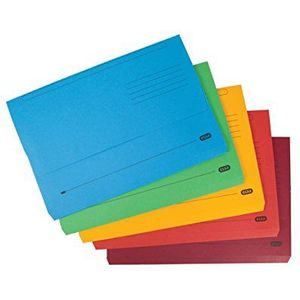 Elba Foolscap Document Portemonnees, diverse kleuren, A4+, pak van 10 mappen