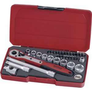 Doppen- en bitsset 3/8" 8-19mm 34 dlg Teng Tools