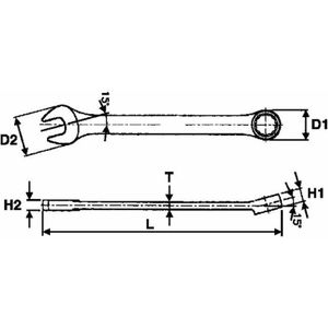 Steek-ringsleutel Tengtools 13mm