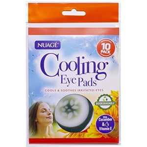 Nuage Cooling Eye Pads - Koelt en kalmeert geïrriteerde ogen | Doordrenkt met komkommer en vitamine E - Refresh & Revive | Geschikt voor dagelijks gebruik - Relax & Pamper (10 stuks)