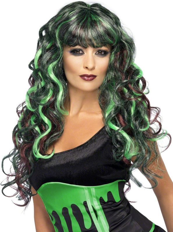 Zombie Perücke mit Blutstropfen schwarz-grün | Karneval & Fasching | Kostüme.com