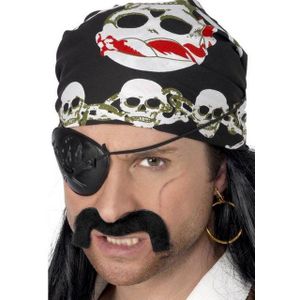 Piraten bandana met doodskoppen