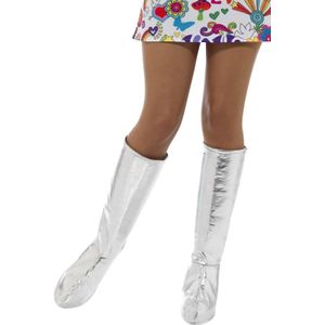 Smiffys GoGo Laarshoe - Zilver