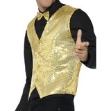 Smiffys - Paillettenvest - Goudkleurig - Veiligheid gecertificeerd