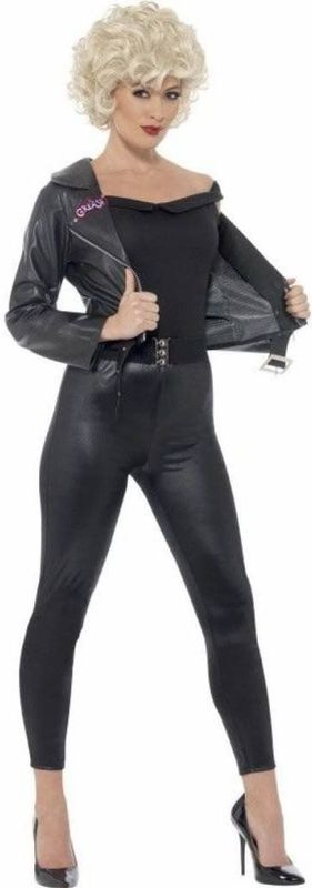 Sandy laatste scene uit Grease verkleedkleding | T-birds jasje, legging, riem, top | Kostuum maat M (40/42)