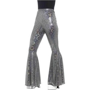 Smiffys Damesbroek met olifantenpoten, zilverkleurig, dames