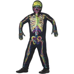 Glow in the dark verkleedkleding skelet voor kinderen