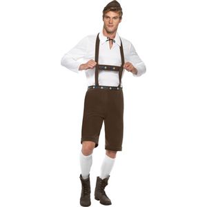 Mr Tirol bruine lederhosen voor heren