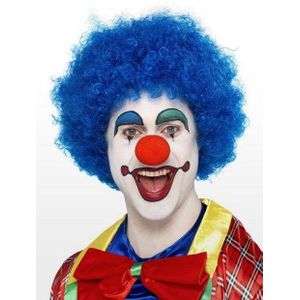 Smiffys Crazy Clown pruik, blauw, 120 g