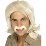 Blonde seventies heren pruik
