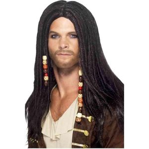 Smiffys Pruik Pirate Zwart