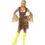 Carnaval Groovy Lady Kostuum - Bruin - Maat S - Carnaval