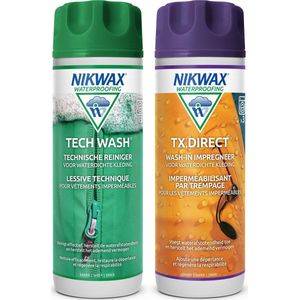 Nikwax Tech Wash & TX Direct Voordeel Set- Impregneermiddel - Wasmiddel - 2pack - 300 ml