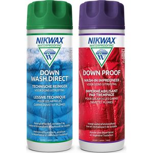 Nikwax Down Wash.Direct / Down Proof 300ml - impregneermiddel - wasmiddel - 2pack
