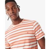 T-Shirt Barbour Men Crundale Stripe Tee Faded Orange