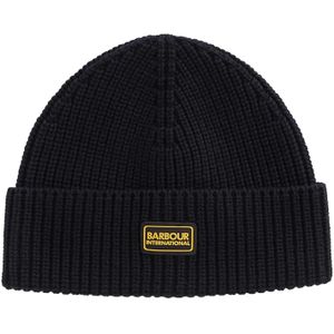Barbour, Sweeper Legacy Beanie Zwart, unisex, Maat:ONE Size