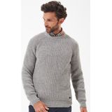 Barbour Trui Lamswol Knitted Stone Grijs - Heren
