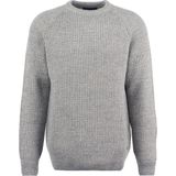 Barbour Trui Lamswol Knitted Stone Grijs - Heren