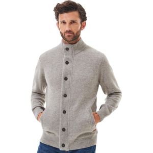 Barbour vest grijs knopen wol normale fit