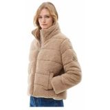 Barbour Beige Lichen Quilt Trench Jas voor Dames