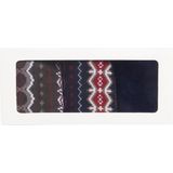 Barbour - Fairisle Sock Gift Box - Cranberry Black Slate Mix - 3 Paar Sokken