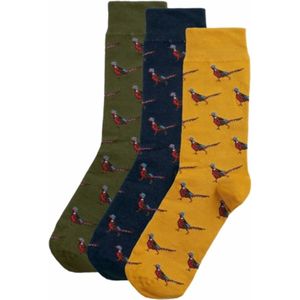 Barbour - Pheasant Socks Gift Box - Huissokken - Forest Mist - 3 Paar