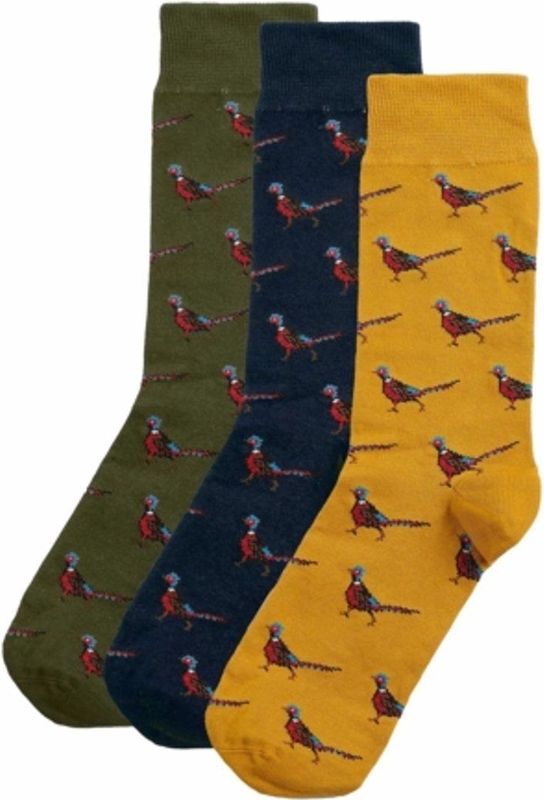 Barbour - Pheasant Socks Gift Box - Huissokken - Forest Mist - 3 Paar