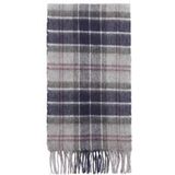 Sjaal Barbour Unisex Wool Cashmere Tartan Scarf Black Slate Tartan