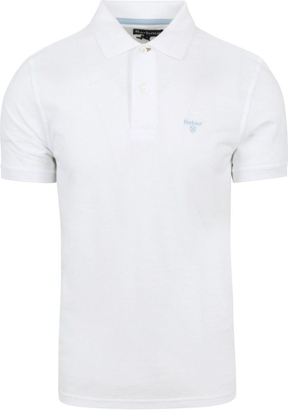 Barbour - Sports Poloshirt - Wit - Katoen Piqué