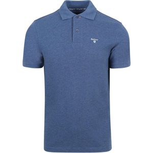 Barbour - Polo - Blauw Gemêleerd - Katoen - Normale Fit