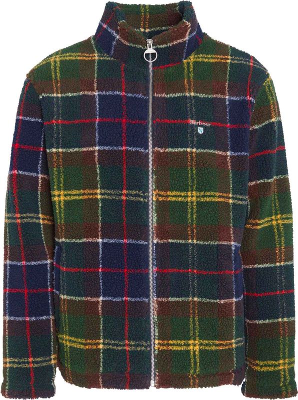 Barbour - Tartan Fleece Zip Through Classic Tartan - Marine Blauw - Fleece