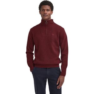 Barbour - Half Zip - Gebreide Trui - Rood - Wol