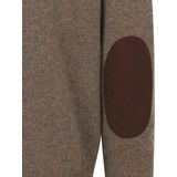 Barbour - Half-Zip Trui - Effen Bruin - Gebreid - Normale Fit