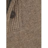 Barbour - Half-Zip Trui - Effen Bruin - Gebreid - Normale Fit