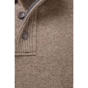 Barbour - Half-Zip Trui - Bruin - Gebreid - Normale Fit