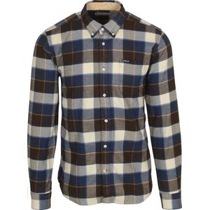 Barbour - Casual Overhemd - Bruin Blauw Geruit - 100% Katoen