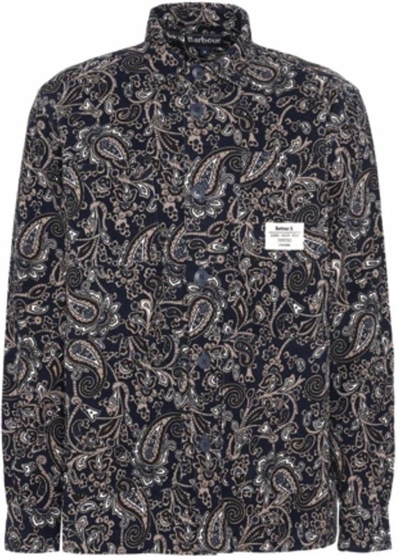 Barbour - Brignall Relaxed Fit Printed Cord Overshirt - Navy - Overhemd