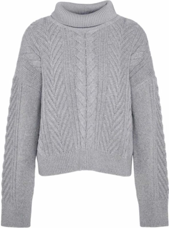Barbour - Beatrix Knitted Jumper - Trui - Grey Marl - Katoen-Wolmix