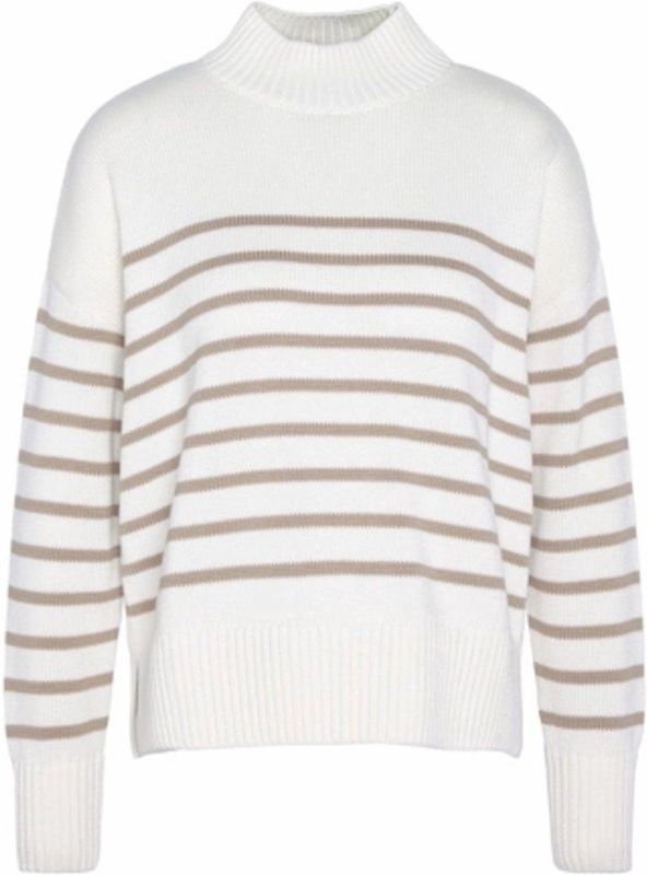 Barbour - Shelly Knitted Jumper - Trui - Cloud Camel - 100% Katoen