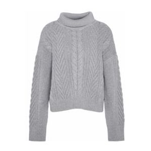 Barbour - Beatrix Knitted Jumper - Trui - Grey Marl - Katoen-Wolmix