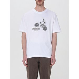 Barbour, Heren, Tops, Wit, Maat: L Katoen,